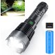 Rechargeable Led Flashlight 120000 High Lumens, Brightest Powerful Handheld Flashlight,Xhp160.2 Type-C Charge Port Zoomable IPX5 Waterproof Super Bright Flashlight with 5 Modes (One 26650 Battery)