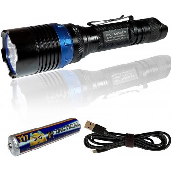 USB Rechargeable Tactical LED Flashlight - 2000 Lm Pro Grade Waterproof 5 Modes: Hi, Med, Low, Ext Low & Strobe