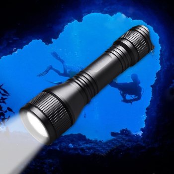 Scuba Dive Light, 1000 Lumens Underwater Diving Flashlight, IPX-8 Waterproof Night Dive Torch 150 Meters Submersible Light with 2Pcs 18650 Battery and Charger Scuba Dive Light, 1000 Lumens Underwater Diving Flashlight, IPX-8 Waterproof Night Dive Torch 150 Meters Submersible Light with 2Pcs 18650 Battery and Charger