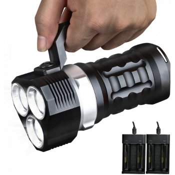 6000 Lumen LED Diving Flashlight, Super Bright 100m Underwater and Powerful Waterproof Torch with Magnetic Control Switch, 4 Light Modes and 4×18650 Batteries. 6000 Lumen LED Diving Flashlight, Super Bright 100m Underwater and Powerful Waterproof Torch with Magnetic Control Switch, 4 Light Modes and 4×18650 Batteries.