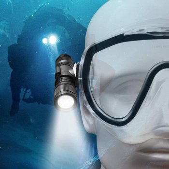 Mini Scuba Dive Light Headlamp Rotary Switch Underwater Torch with 360 Degrees Rotatable Mask Clip, Backup Batteries, Lanyard, O-Rings (Not Included Snorkel Mask) Mini Scuba Dive Light Headlamp Rotary Switch Underwater Torch with 360 Degrees Rotatable Mask Clip, Backup Batteries, Lanyard, O-Rings (Not Included Snorkel Mask)