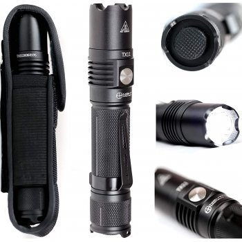 Tactical Flashlight with Duty Belt Holster Luminus 1600 Lumens LED for Police Security Military Grade