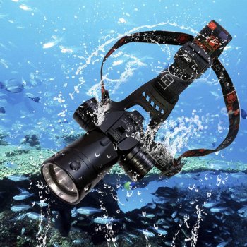 Waterproof Diving Swimming Hiking Camping Hunting Fishing Headlamp Underwater 1800 Lumen Safety Head Light Flashlight